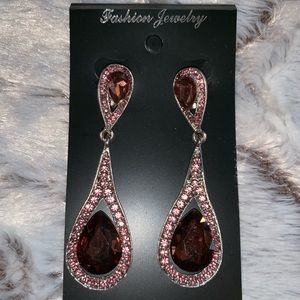 Burgundy Dangle Earrings